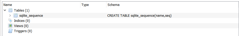 Before SQLite DB Create Table Statement